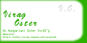 virag oster business card